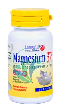 Long Life Linea Benessere dell'Organismo Integratore Magnesium 375 100 Tavolette