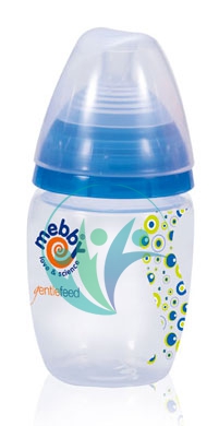 Mebby Linea Allattamento Biberon Gentlefeed Colore Blu-Verde 280 ml