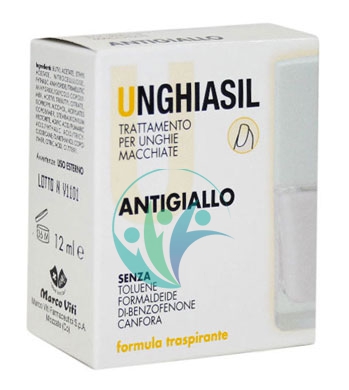 Unghiasil Linea Unghie Trattamento Anti-Giallo Unghie Splendenti 12 ml