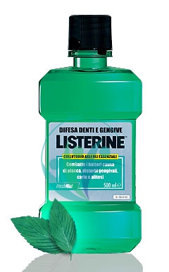 Listerine Linea Igiene Orale Collutorio Denti e Gengive Menta Forte 500 ml
