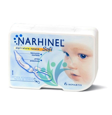 Narhinel Linea Pulizia Salute del Naso Aspiratore Muco Nasale + 2 Ricambi Soft