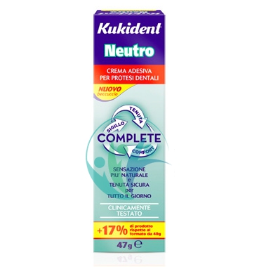 Kukident Linea Protesi Dentali Neutro Complete Crema Adesiva Protettiva 47 g