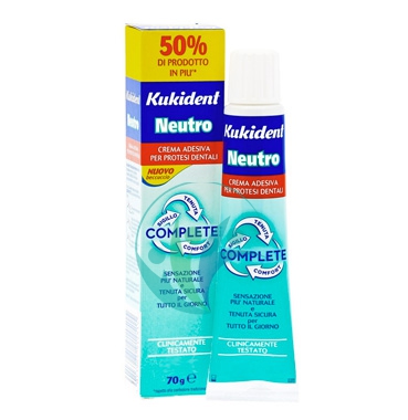 Kukident Linea Protesi Dentali Neutro Complete Crema Adesiva Protettiva 70 g
