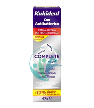Kukident Linea Protesi Dentali Antibatterico Complete Crema Adesiva 47 g