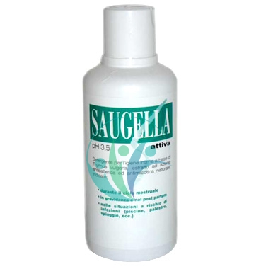 Saugella Linea Attiva Verde Dermoliquido Detergente Intimo Delicato 500 ml