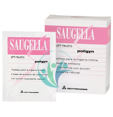 Saugella Linea Poligyn Rosa Detergente Intimo Delicato 10 Salviettine Morbide
