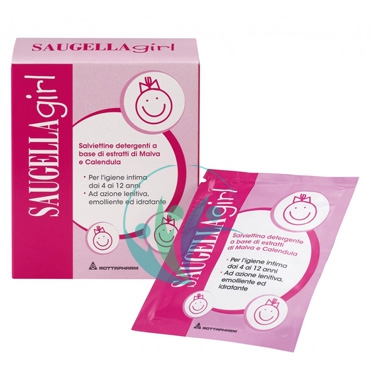 Saugella Linea Girl Ragazze Detergente Intimo Delicato 10 Salviette Morbide