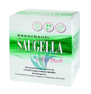 Saugella Linea Cotton Touch 14 Assorbenti Giorno con Ali in Puro Cotone Offerta
