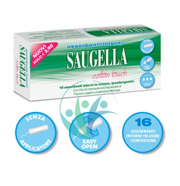 Saugella Linea Cotton Touch 16 Assorbenti Interni in Puro Cotone Super Offerta