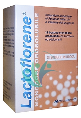Lactoflorene Linea Fermenti Integratore di Fermenti Lattici 12 Bustine Orosolub