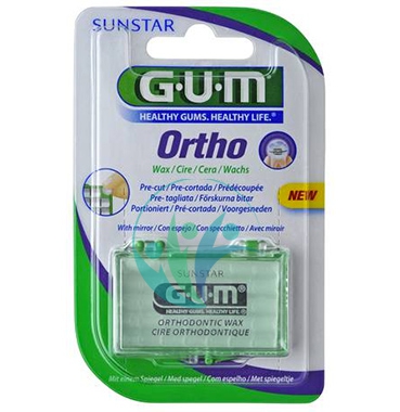 GUM Linea Igiene Dentale Quotidiana Ortho Cera Ortodontica Pre-Tagliata