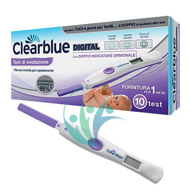 Clearblue Linea Gravidanza 10 Test di Ovulazione Digitali Doppio Indicatore Orm