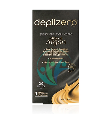 Depilzero Linea Depilazione ed Igiene 20 Strisce Depilatorie Corpo Olio di Argan