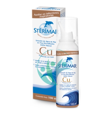 Sterimar Linea Pulizia e Salute del Naso CU Spray Nasale Acqua di Mare 100 ml