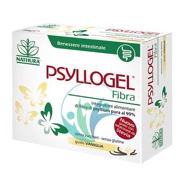 Nathura Linea Intestino Sano Psyllogel Fibra Integratore 20 Buste Vaniglia