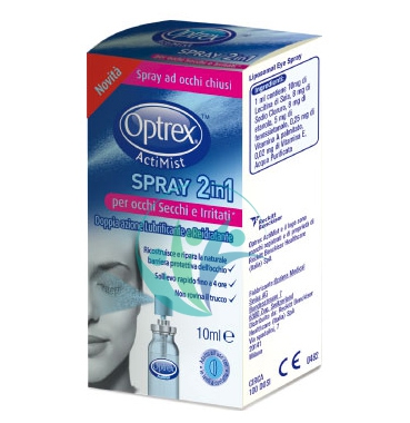 Optrex Linea Salute dell'Occhio Actimist 2 in 1 Spray Occhi Secchi 10 ml