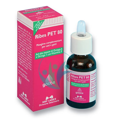 N.B.F. Lanes Linea Animali Domestici Ribes Pet 80 Integratore Cani Gatti Gocce