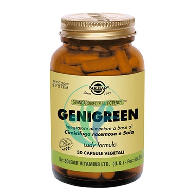 Solgar Linea Menopausa Genigreen Integratore Alimentare 30 Capsule Vegetali