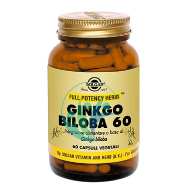Solgar Linea Benessere Energia Ginkgo Biloba Integratore Alimentare 60 Capsule