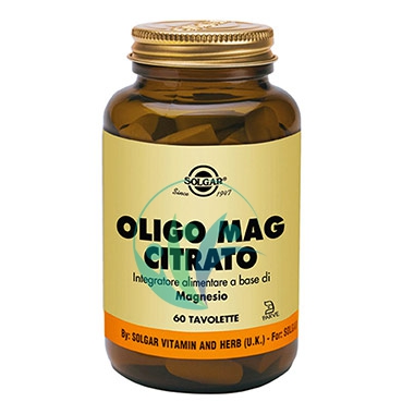 Solgar Linea Minerali Oligo Mag Citrato Integratore Alimentare 60 Tavolette