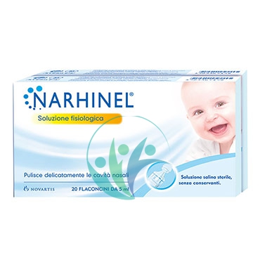Narhinel Linea Pulizia Salute del Naso Soluzione Fisiologica 20+20 Flaconi 5 ml