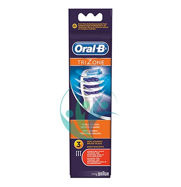 Oral-B Linea Igiene Dentale Quotidiana TriZone 3 Spazzolini di Ricambio