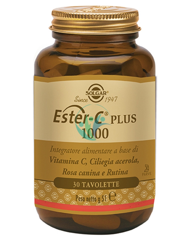 Solgar Linea Vitamine Minerali Ester-C Plus 1000 Integratore 30 Tavolette