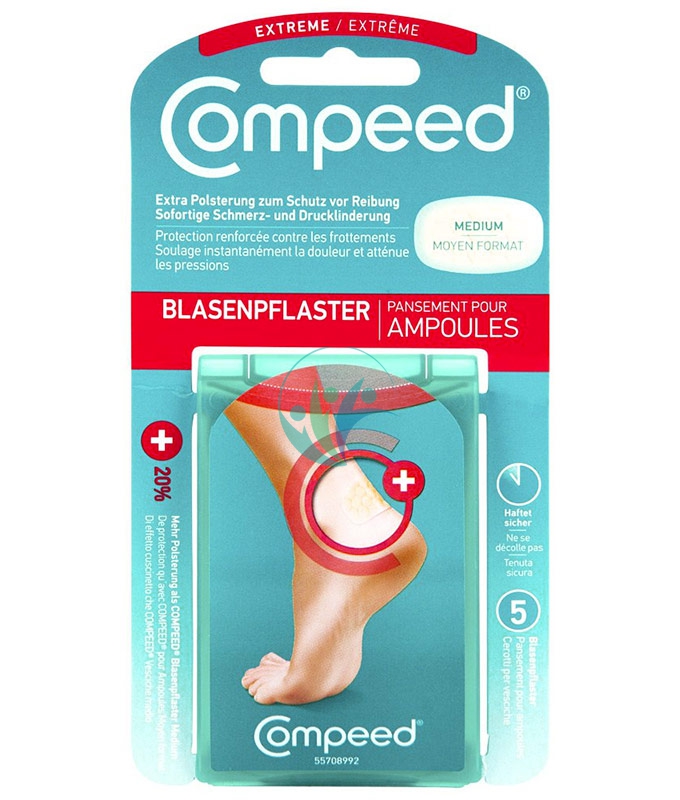 Compeed Linea Protezione Guarigione Vesciche Extreme 5 Cerotti per Tallone