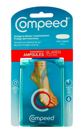 Compeed Linea Protezione Guarigione Vesciche 6 Cerotti Small per Piede