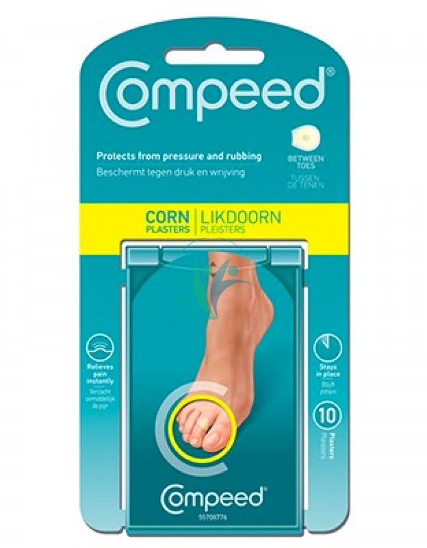 Compeed Linea Cura delle Mani e dei Piedi 10 Cerotti Medi per Calli Interno Dita
