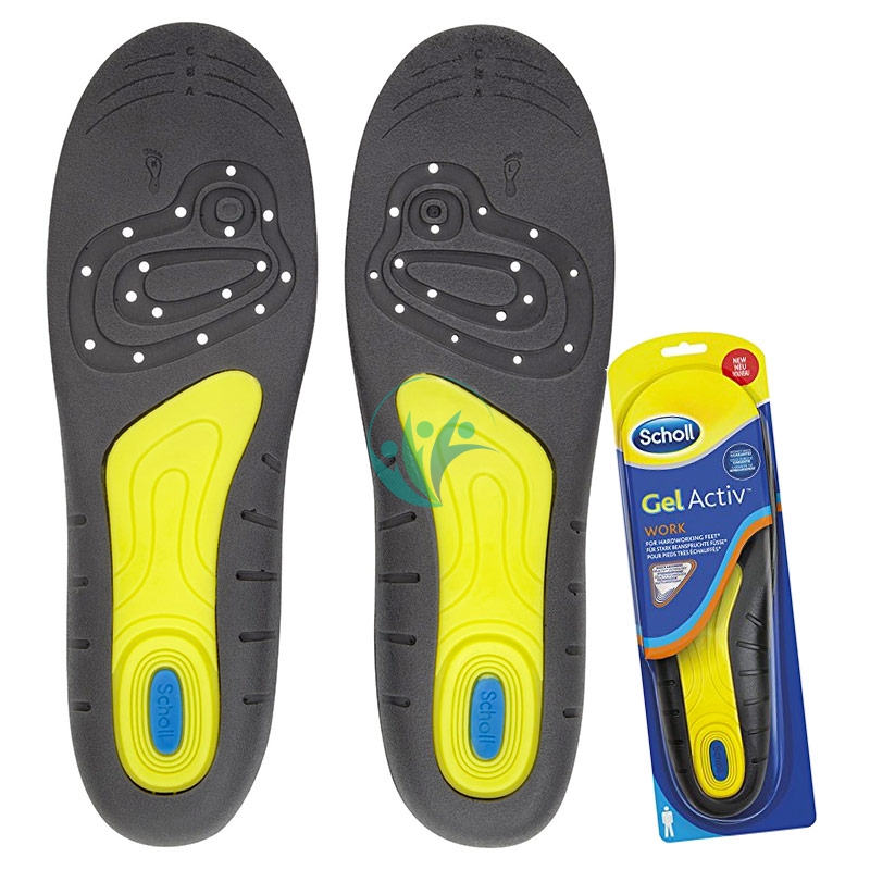 Scholl Linea Benessere dei Piedi Gel Activ Work 1 Paio di Solette Uomo