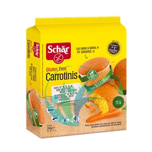 Schar Linea Dolci e Biscotti Carrotinis Tortine Morbide alla Carota 200 g