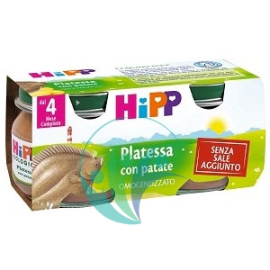 HiPP Linea Svezzamento Omogeneizzato Bio Pesce Platessa e Patate 2 Vasi 80 g