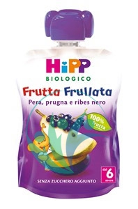 HiPP Linea Svezzamento Bio Frutta Frullata Gusto Pera Prugna Ribes Nero 90 g