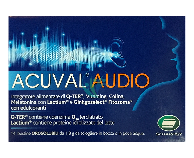 Scharper Linea Vitamine Minerali Acuval 400 Audio Integratore Alimentare 14Buste