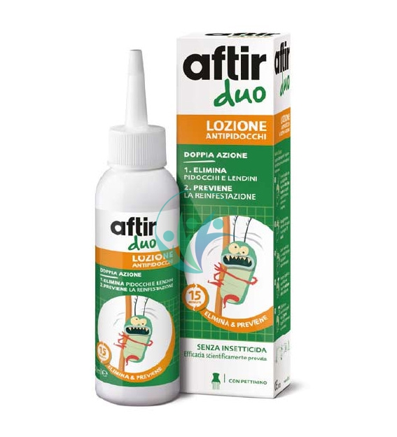 Aftir Linea Anti-Pediculosi Duo Lozione Pidocchi e Lendini Doppia Azione 100 ml