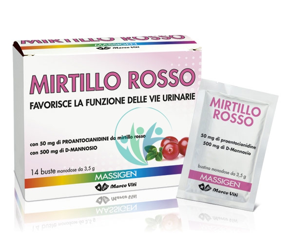 Massigen Linea Benessere Urinario Mirtillo Rosso Integratore Alimentare 14 Buste