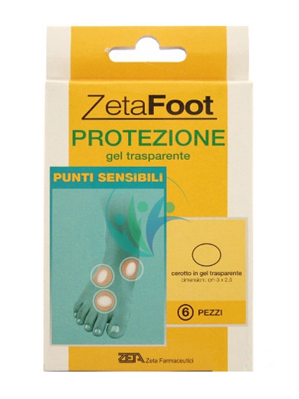 ZetaFoot Linea Protezione dei Piedi Gel Trasparente Punti Sensibili 6 Cerotti