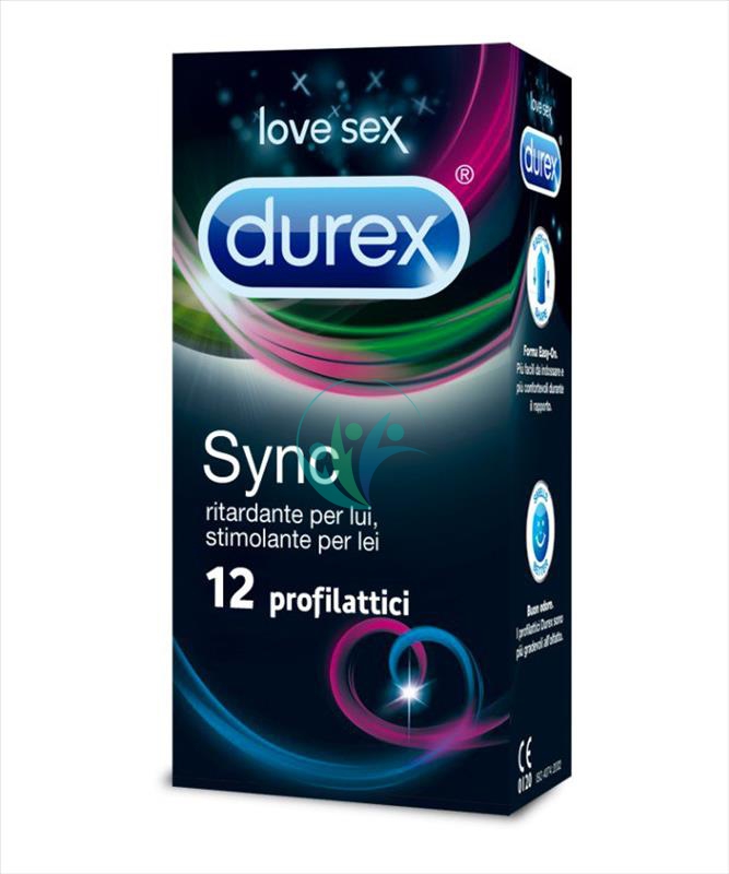 Durex Linea Dispositivi Medici Sync Benessere per Lui e per Lei 12 Profilattici