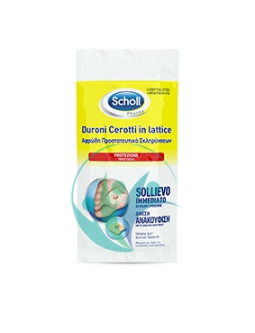 Scholl Linea Dispositivi Medici per Piedi 4 Cerotti Lenitivi Lattice per Duroni