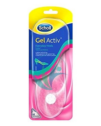 Scholl Linea Gel Activ Trattamento Dolore 2 Solette Morbido Gel per Tacchi Medi