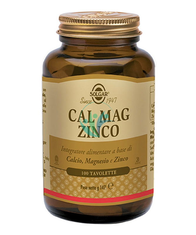 Solgar Linea Minerali Cal mag Zinco Integratore Alimentare 100 Tavolette