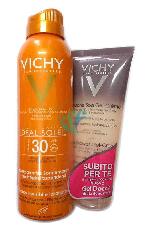 Vichy Linea Ideal Soleil SPF30 Spray Solare Invisibile + Doccia SPA Gel Crema