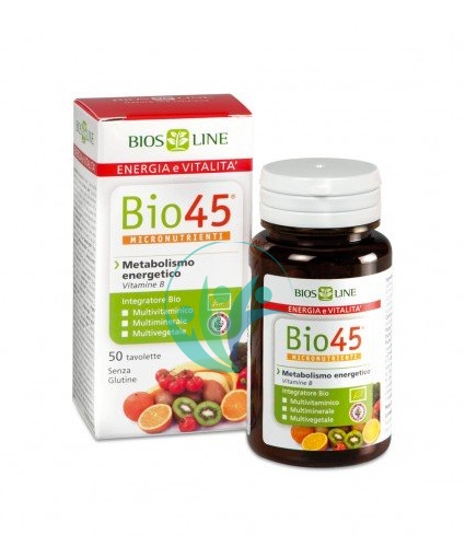 Bios Line Linea Vitamine e Minerali Bio45 Integratore Alimentare 50 Compresse