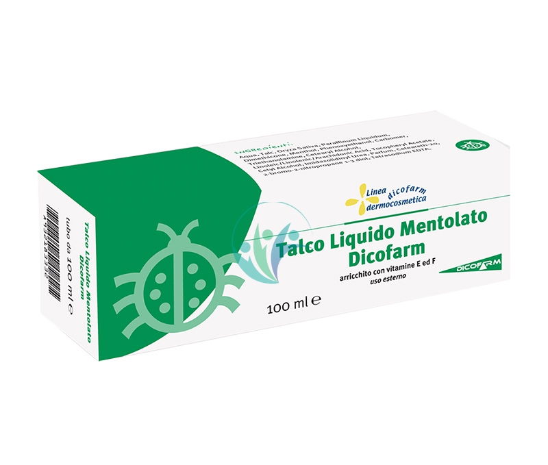 Dicofarm Linea Dermatologica Talco Liquido Mentolato Protettivo Lenitivo 100 ml