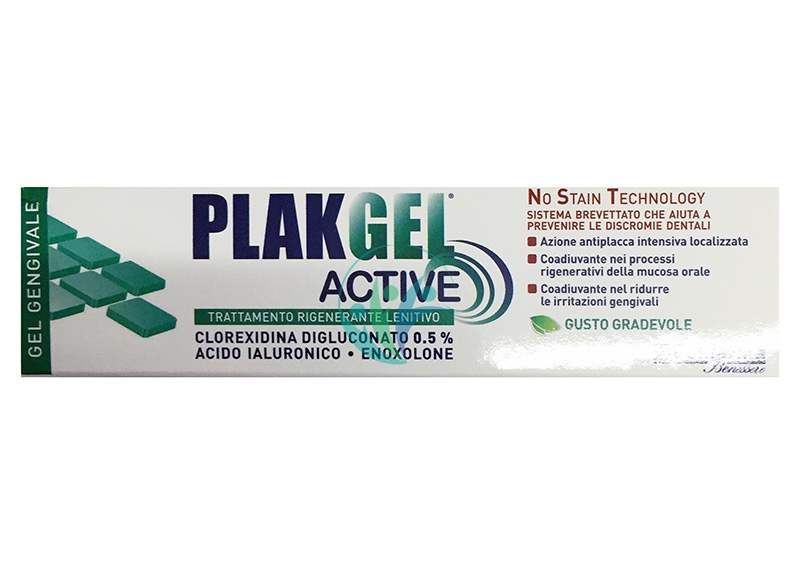 Polifarma Linea Igiene Dentale Plak Gel Active 0,5 con Acido Ialuronico 30 ml