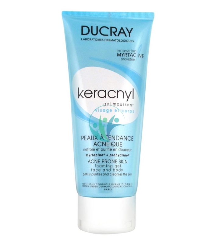 Ducray Linea Pelle Mista e Grassa Keracnyl Gel Detergente Purificante 200 ml