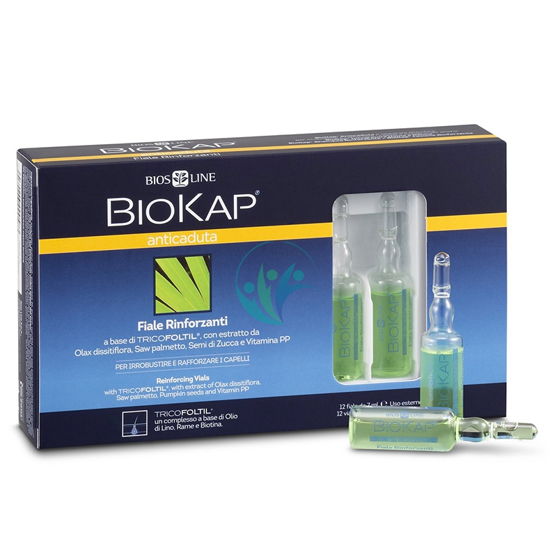 Bios Line Linea BioKap Anticaduta Capelli Sani e Forti 12 Fiale Rinforzanti