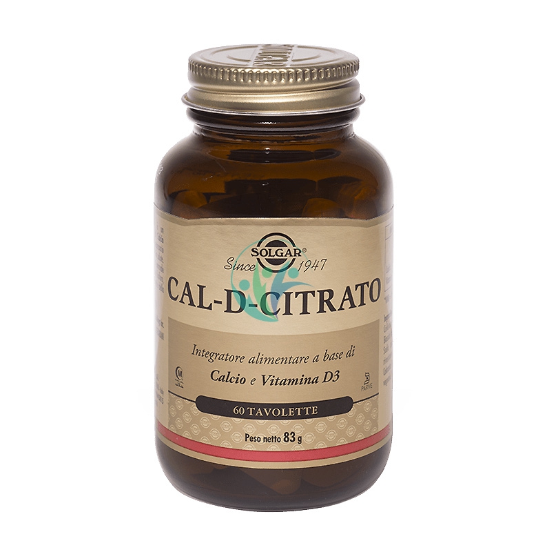 Solgar Linea Minerali Cal-D-Citrato Integratore Alimentare 60 Tavolette