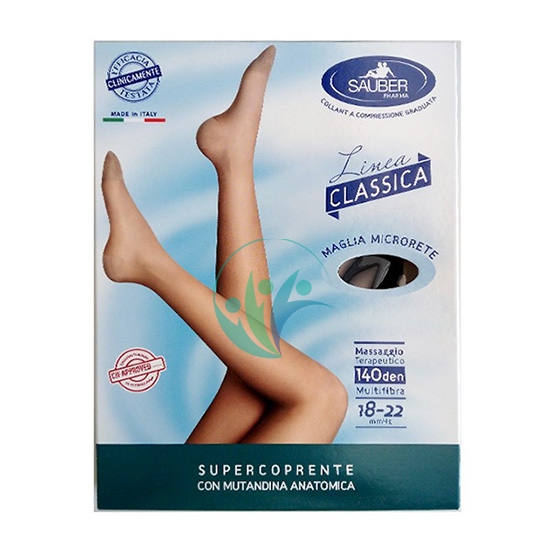 Sauber Linea Dispositivi Medici Classic Collant Supercoprente 140 Den tg IV Nero